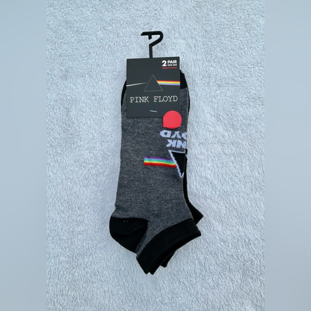 New Pink Floyd Socks-Black Two Pairs Crew Style